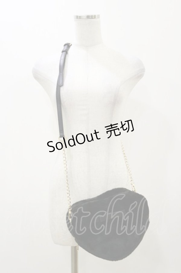 画像1: m petit by misako / サンリオキャラクターズコラボ クロミ ハートポシェット  ブラック H-25-12-02-039-LO-BG-NS-ZH (1)