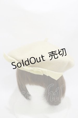 画像: Maria pipi / ベルベットリボンベレー  アイボリー H-25-12-02-006-EL-AC-NS-ZH