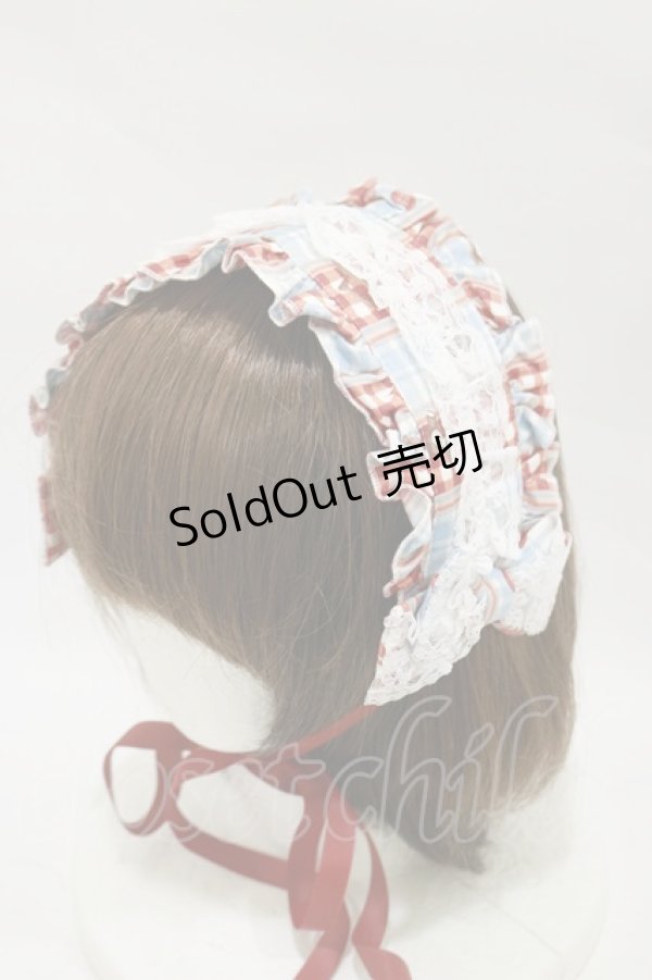 画像4: metamorphose / Happy Sewing Timeジャンパースカート+ヘッドドレスセット サイズ1 サックス/赤 H-25-12-02-043-ME-OP-NS-ZH (4)