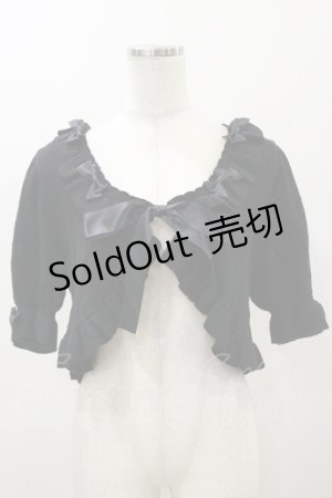 画像: metamorphose / ハートすかしあみ半袖ボレロ Free ブラック H-25-12-02-047-ME-TO-NS-ZH