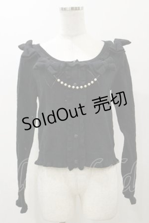 画像: metamorphose / ダイヤ透かしカーディガン Free ブラック H-25-12-02-050-ME-TO-NS-ZH