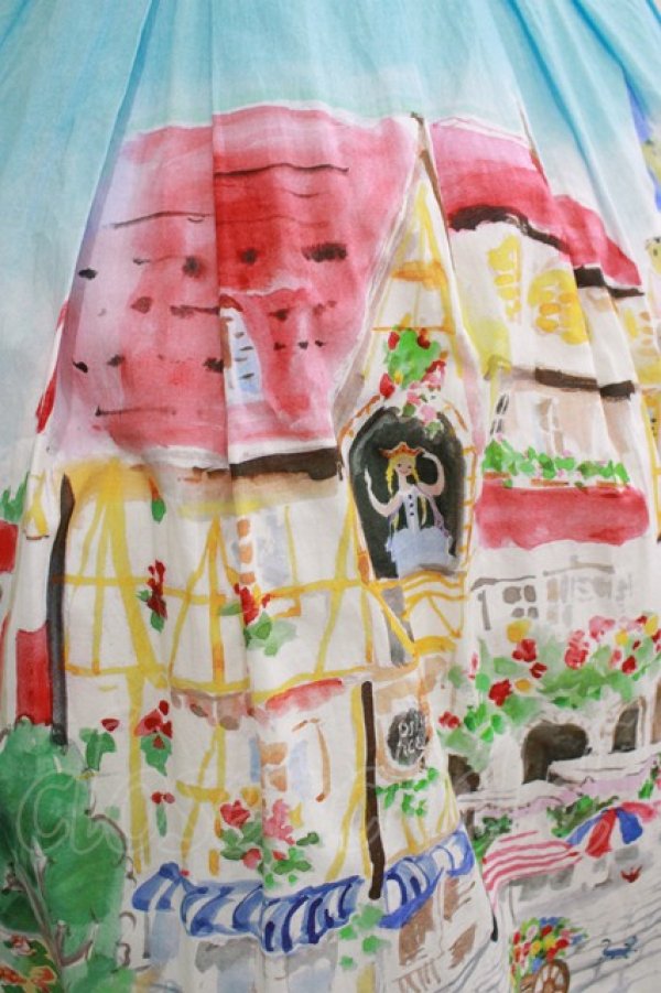 画像4: Jane Marple / Golden goose townのスクエアドレス  ブルースカイ H-25-12-03-026-JM-OP-KB-ZH (4)