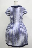 画像3: Jane Marple / ドビードットストライプワンピース - ブルー H-25-12-03-028-JM-OP-ET-ZH (3)