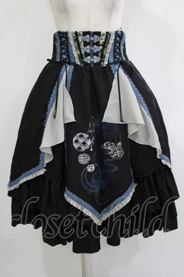 Ozz oneste / 琉金幻想スカート 黒 H-25-12-03-030-OO-SK-KB-ZH