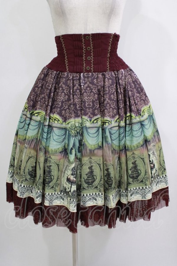 画像1: Ozz Croce / Tea Partyスカート Free ワイン H-25-12-03-034-OO-SK-KB-ZH (1)