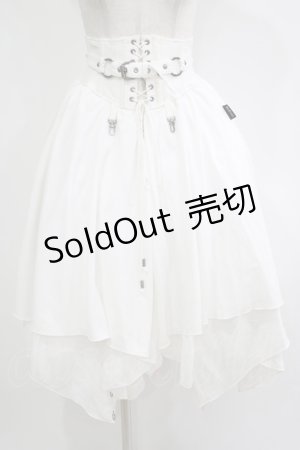 画像: Ozz Croce / ハイウエストイレギュラースカート  白 H-25-12-03-035-OO-SK-KB-ZH