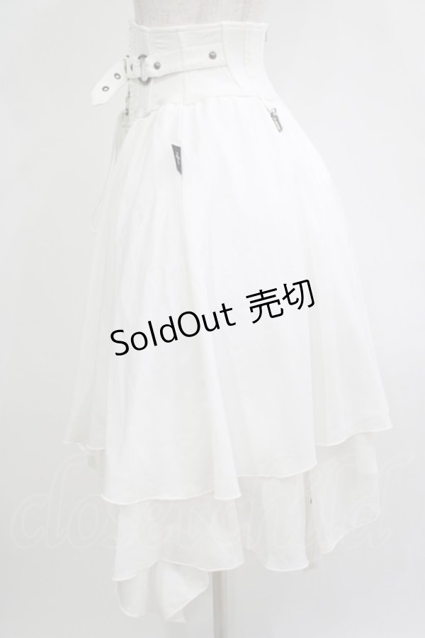 画像2: Ozz Croce / ハイウエストイレギュラースカート  白 H-25-12-03-035-OO-SK-KB-ZH (2)