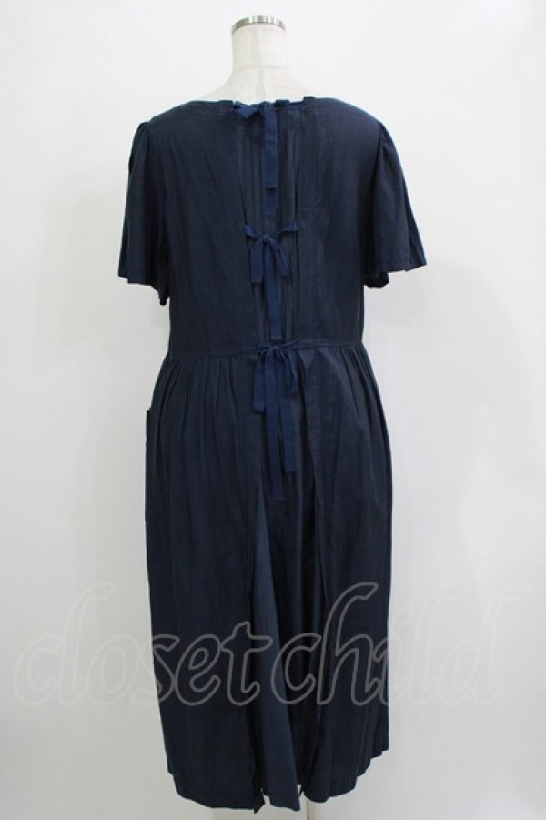 画像3: Jane Marple Dans Le Salon / バックリボンドレス M ネイビー H-25-12-03-038-JM-OP-KB-ZH (3)