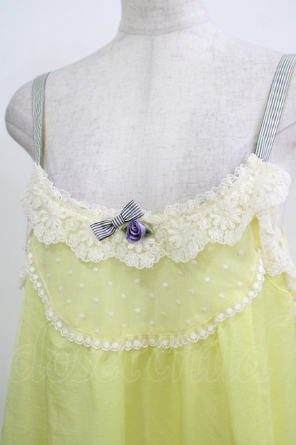 画像4: Emily Temple cute / プチローズノースリーブワンピース  イエロー H-25-12-03-039-ET-OP-KB-ZH (4)