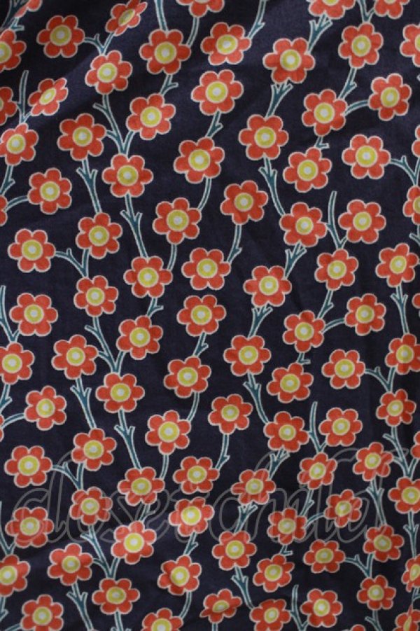 画像4: Jane Marple Dans Le Salon / Pepプリントのタックカラーワンピース M ブルー H-25-12-03-040-JM-OP-KB-ZH (4)