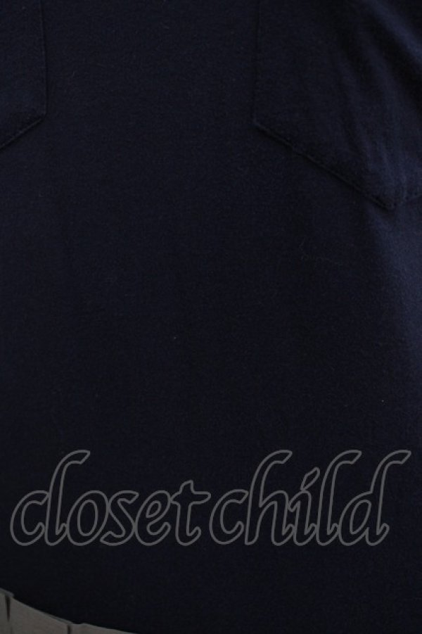 画像4: Jane Marple Dans Le Salon / レイヤード風切替ワンピース M ネイビー×カーキ H-25-12-03-042-JM-OP-KB-ZH (4)