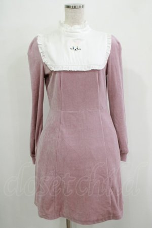 画像: Candy Stripper / MY GIRL VELOUR ONE-PIECE S ピンク H-25-12-03-043-PU-OP-KB-ZH