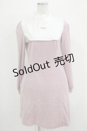 画像: Candy Stripper / MY GIRL VELOUR ONE-PIECE S ピンク H-25-12-03-043-PU-OP-KB-ZH