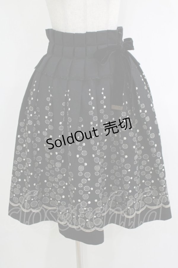 画像1: Jane Marple / ドット刺繍スカート  黒 H-25-12-03-045-JM-SK-KB-ZH (1)