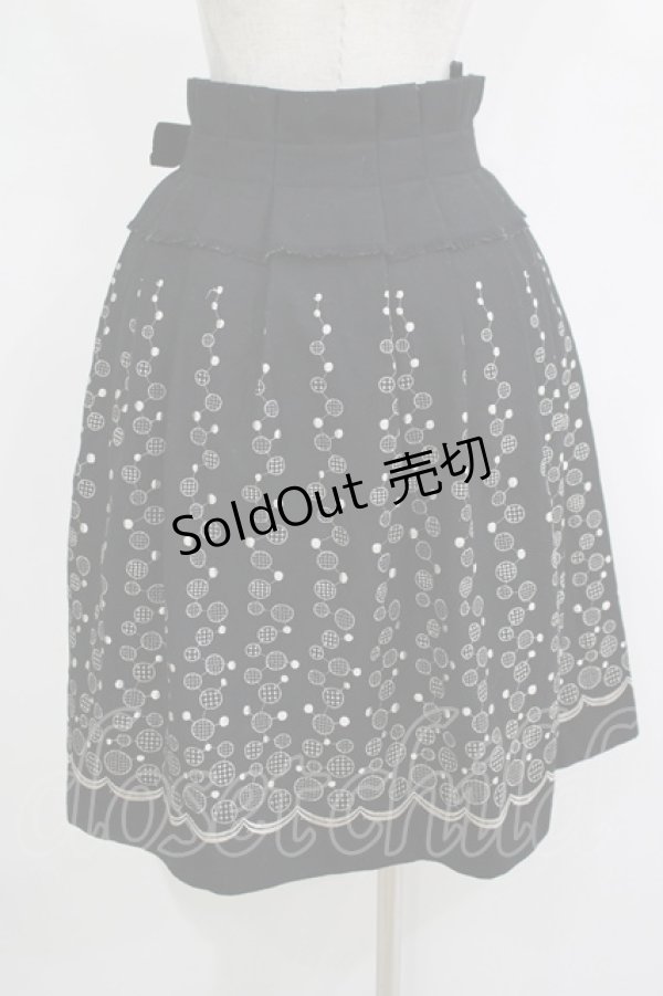 画像3: Jane Marple / ドット刺繍スカート  黒 H-25-12-03-045-JM-SK-KB-ZH (3)