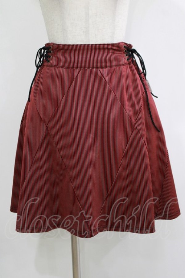 画像1: Rozen Kavalier / パネル切替ストライプスカート  黒×赤 H-25-12-03-047-OO-SK-KB-ZH (1)