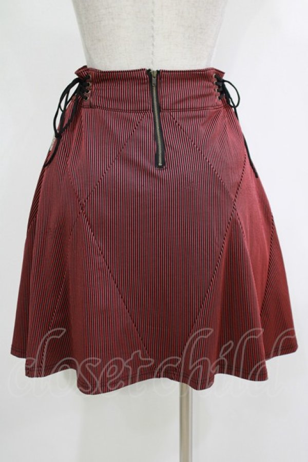 画像3: Rozen Kavalier / パネル切替ストライプスカート  黒×赤 H-25-12-03-047-OO-SK-KB-ZH (3)