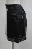 画像2: LISTEN FLAVOR / ホログラフィックレザー台形スカート  ブラック H-25-12-03-053-PU-SK-KB-ZH (2)