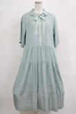 画像1: Jane Marple Dans Le Salon / ダブルカラーサリバンドレス  ミントブルー H-25-12-03-006-JM-OP-KB-ZH (1)