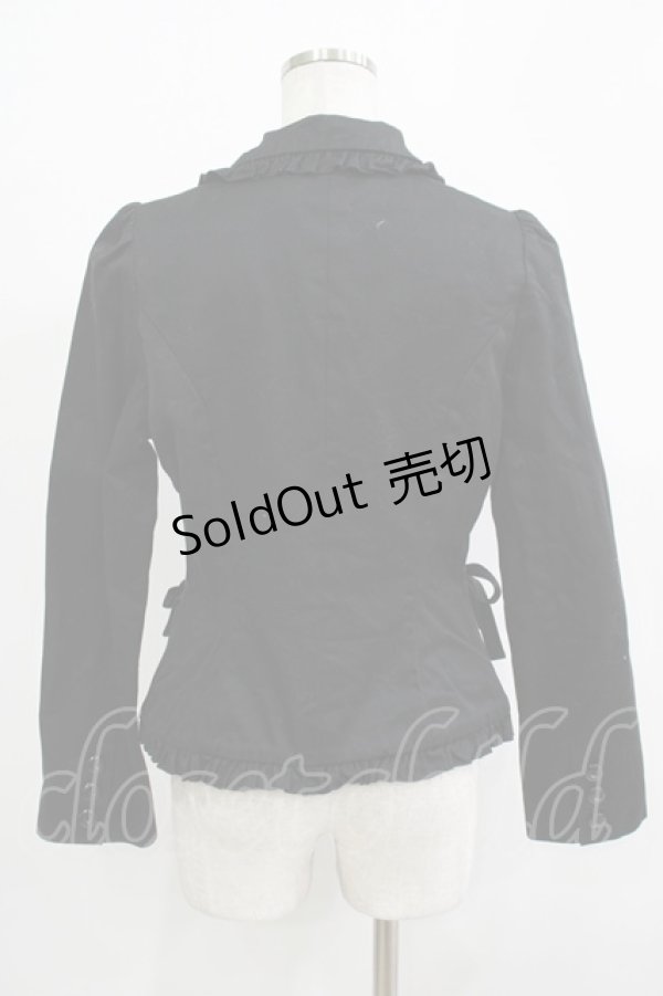 画像3: PEACE NOW / リボンフリルジャケット M 黒 H-25-12-03-055-PU-JA-KB-ZH (3)