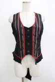 画像1: Ozz oneste / ストライプベスト  黒 H-25-12-03-056-OO-TO-KB-ZH (1)