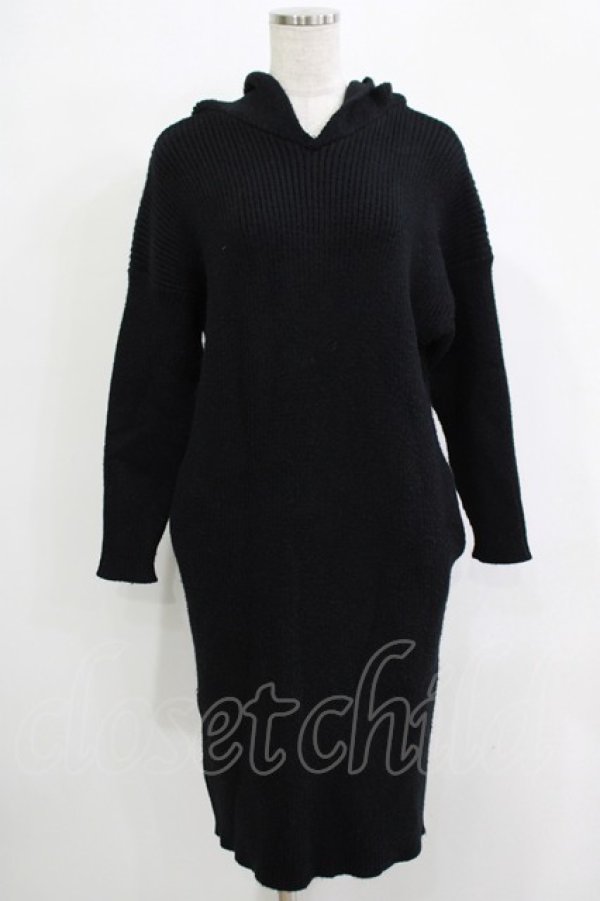 画像1: PUNK RAVE / ニットフード付きワンピース Free 黒 H-25-12-03-059-PU-OP-KB-ZH (1)