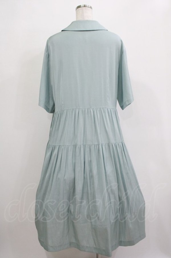 画像3: Jane Marple Dans Le Salon / ダブルカラーサリバンドレス  ミントブルー H-25-12-03-006-JM-OP-KB-ZH (3)