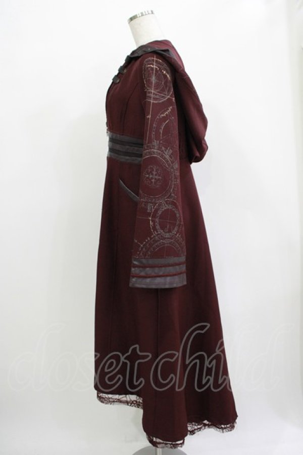 画像2: Ozz Croce / クモメッシュフードカーデ  ボルドー H-25-12-03-061-OO-TO-KB-ZH (2)