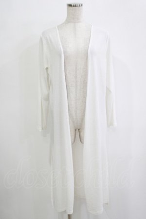 画像: Rozen Kavalier / シアーボーダー切替ロングカーデ  白 H-25-12-03-062-OO-TO-KB-ZH