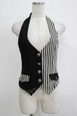 画像1: PEACE NOW / ストライプ切替ホルターベスト M 黒×白 H-25-12-03-063-PU-TO-KB-ZH (1)