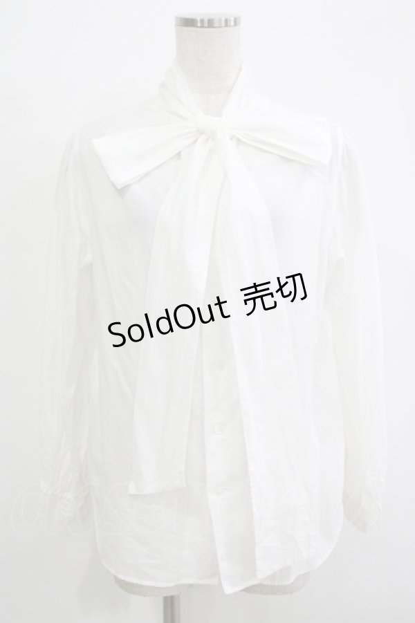 画像1: Jane Marple Dans Le Salon / バックリボンブラウス M ホワイト H-25-12-03-065-JM-BL-KB-ZH (1)