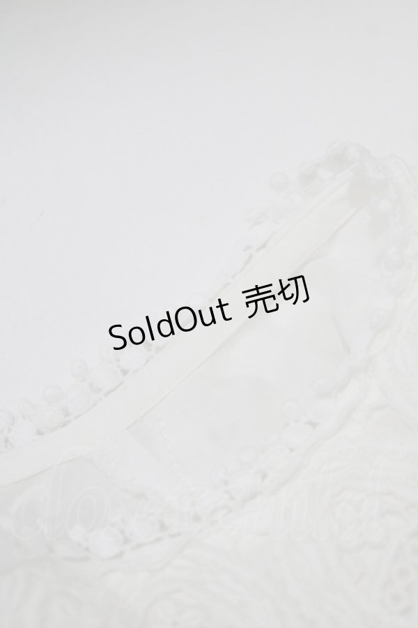 画像5: Jane Marple Dans Le Salon / Vintage Lace Yoke Tunic Blouse M ホワイト H-25-12-03-066-JM-BL-KB-ZH (5)