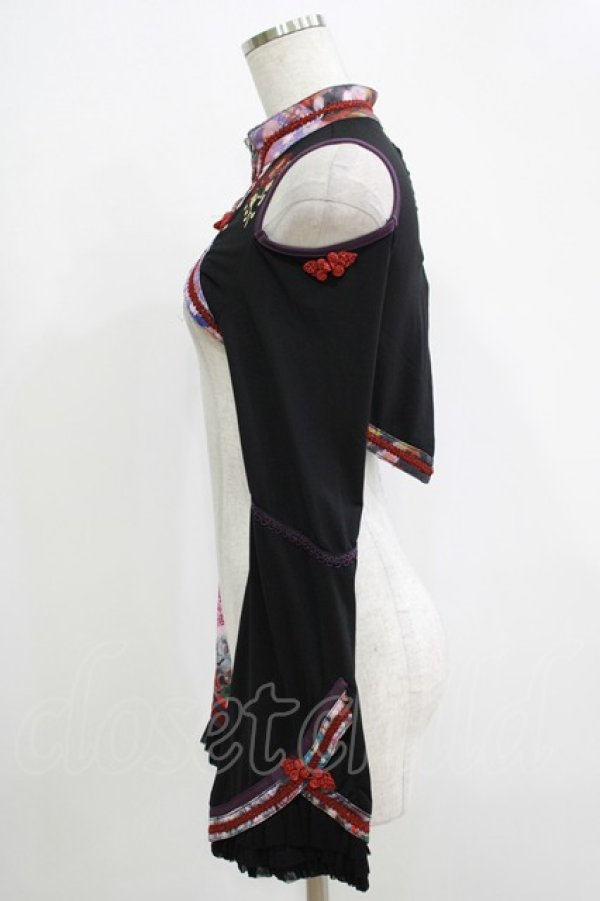 画像2: Ozz oneste / 和チャイナショートボレロ  黒 H-25-12-03-069-OO-TO-KB-ZH (2)