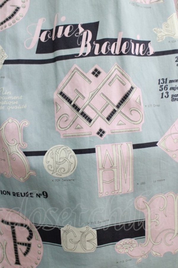 画像4: Jane Marple / Jolies broderies square dress  blue gray H-25-12-03-007-JM-OP-KB-ZH (4)