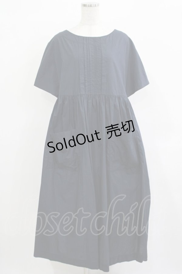 画像1: 【SALE】Jane Marple Dans Le Salon / コットンピンタックワンピース  ネイビー H-25-12-03-008-JM-OP-KB-ZT120 (1)