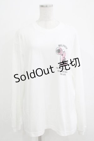画像: MILKBOY / B LONG SLEEVE TEE  ホワイト H-25-12-03-072-MB-TO-KB-ZH