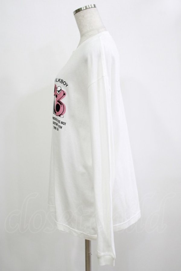 画像2: MILKBOY / B LONG SLEEVE TEE  ホワイト H-25-12-03-072-MB-TO-KB-ZH (2)