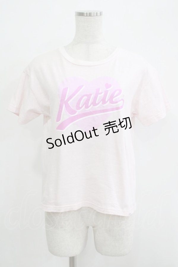 画像1: Katie / BIG HEART LOGO tee S ピンク H-25-12-03-074-LO-TO-KB-ZH (1)