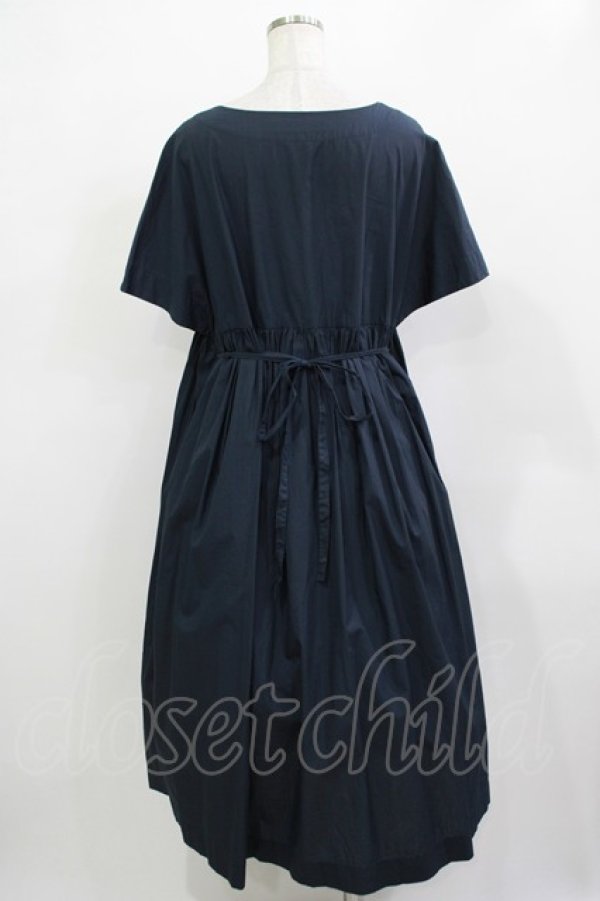 画像3: Jane Marple Dans Le Salon / コットンピンタックワンピース  ネイビー H-25-12-03-008-JM-OP-KB-ZH (3)