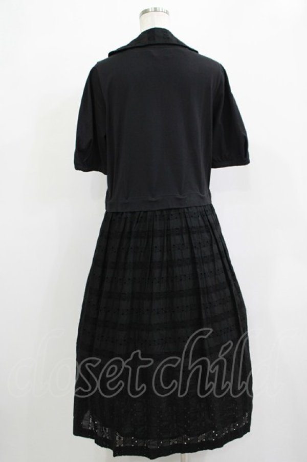 画像3: Jane Marple / ヴィンテージストライプレースコラボレーションドレス  ブラック×ブラック H-25-12-03-009-JM-OP-KB-ZH (3)