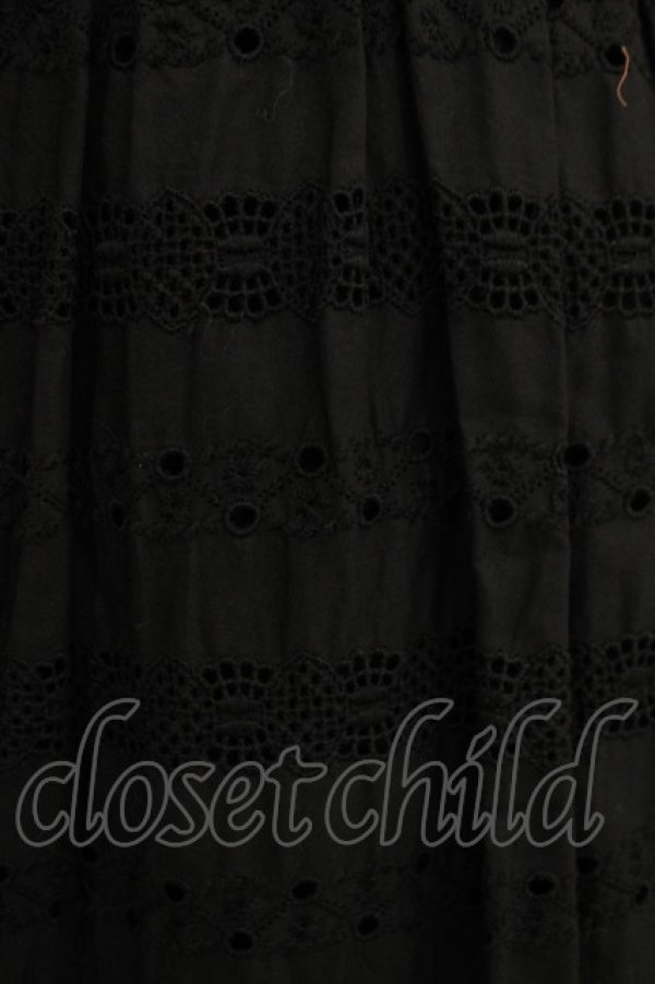 画像4: Jane Marple / ヴィンテージストライプレースコラボレーションドレス  ブラック×ブラック H-25-12-03-009-JM-OP-KB-ZH (4)