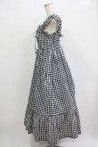画像2: Jane Marple / シャーリングギンガムキャミソールドレス  ブラック H-25-12-03-010-JM-OP-KB-ZH (2)
