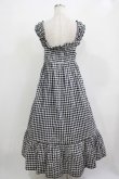 画像3: Jane Marple / シャーリングギンガムキャミソールドレス  ブラック H-25-12-03-010-JM-OP-KB-ZH (3)