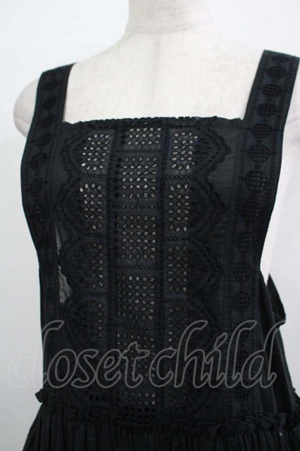 画像4: Jane Marple Dans Le Salon / ヴィクトリアンレーストリムタブリエドレス  ブラック H-25-12-03-011-JM-OP-KB-ZH (4)