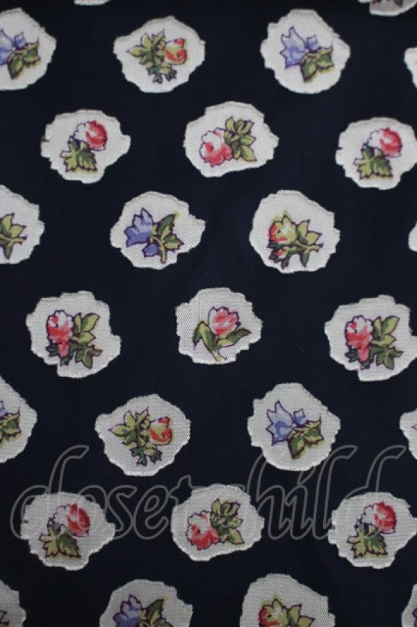 画像4: Jane Marple Dans Le Salon / Pieces of Flowersラウンドカラードレス  ネイビー H-25-12-03-012-JM-OP-KB-ZH (4)