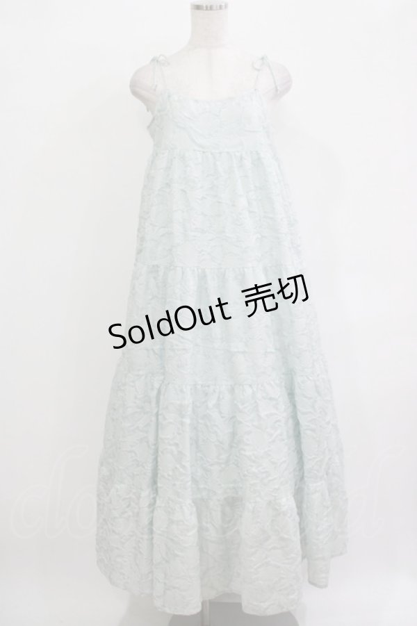 画像1: merry jenny / tulipジャガードティアードキャミワンピース FREE アイスブルー H-25-12-03-014-LO-OP-KB-ZH (1)