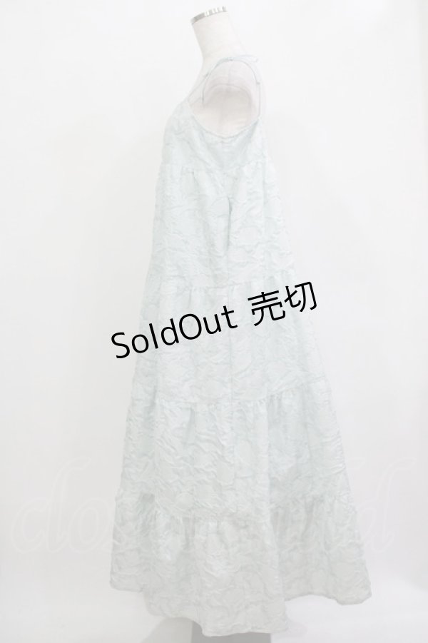 画像2: merry jenny / tulipジャガードティアードキャミワンピース FREE アイスブルー H-25-12-03-014-LO-OP-KB-ZH (2)