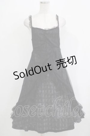 画像: h.NAOTO / クロスキャミワンピース  黒 H-25-12-03-015-HN-OP-KB-ZH