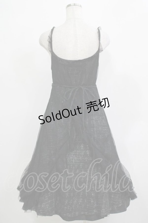 画像3: h.NAOTO / クロスキャミワンピース  黒 H-25-12-03-015-HN-OP-KB-ZH (3)