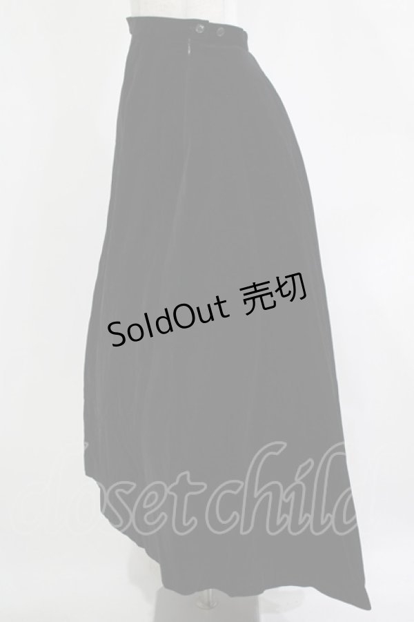 画像2: alice auaa / 別珍フィッシュテールロングスカート 3（約9号） ブラック H-25-12-03-016-AA-SK-KB-ZH (2)